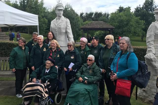 WRAC Association Manchester Branch attending a WRAC statue unveiling at the National Arboretum
