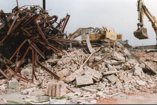 And finally in August 1991 all that is left of the much-loved Saul Street Baths is a large pile of bricks and twisted metal