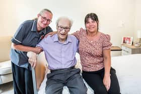 91-year-old Bill Chynoweth, the first resident to move into the new extension at Queen's Lodge