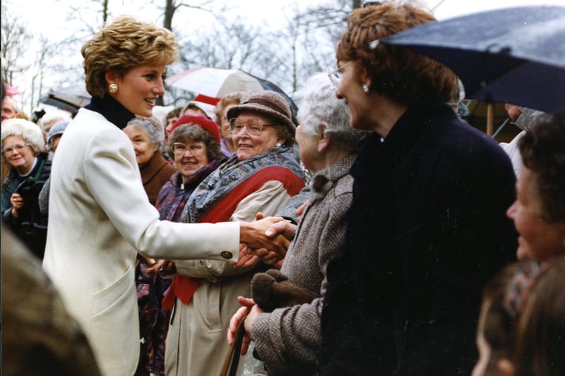 Princess Diana visits Preston in January 1993