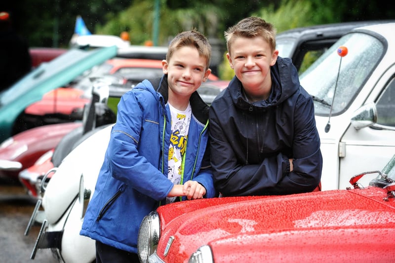 Brothers Aaron (8) and Stephen (11) Geraghty enjoy the vehicles on display