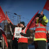 Ambluance staff on strike in Chorley