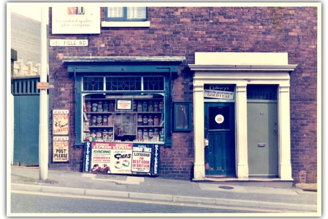 Jackson's newsagents shop at number 54 Wellfield Road, Preston c. 1975.