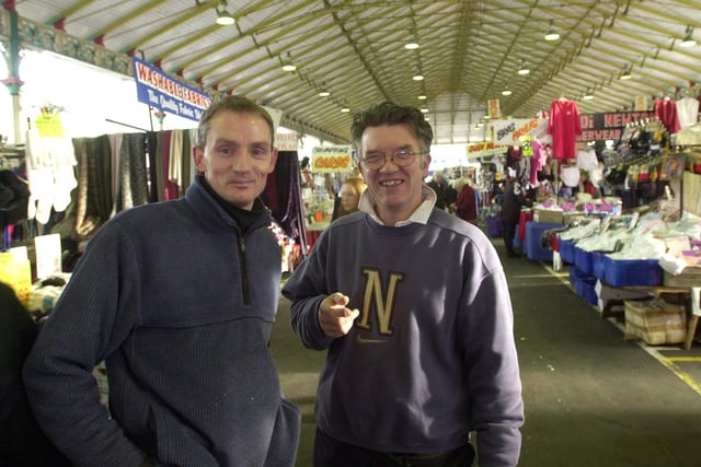 Traders Steve Dillon and David Maudsley who have stalls on Preston's covered market