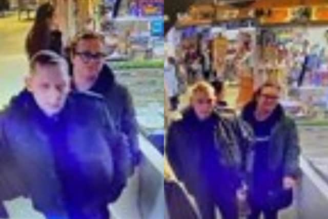 Police believe these two people could have information that may help them following a theft at Birkacre Garden Centre in Chorley (Credit: Lancashire Police)