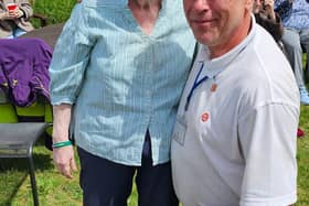 Rose Jackson and Martin Ingham at HC-One Dove Court Care Home’s Sports Day event