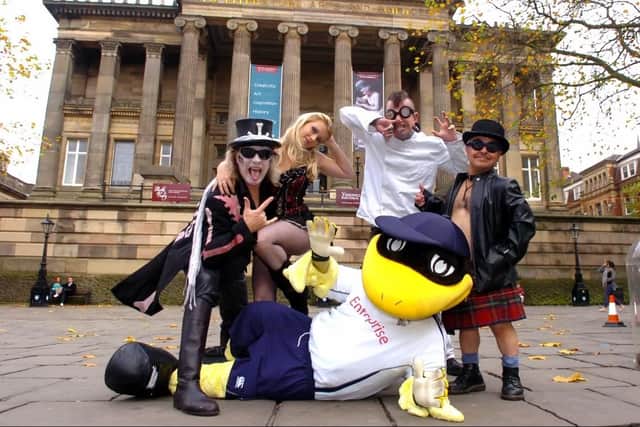 Doktor Haze and some members of the cast when Circus of Horrors visited Preston.