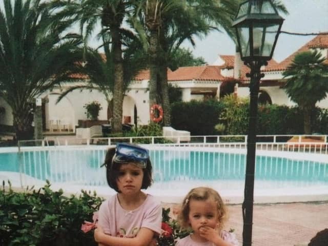 The magical image of my daughters aged five and two on a family holiday in March 2005