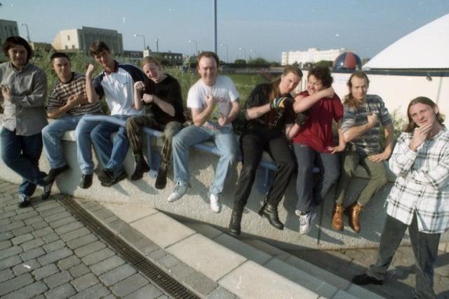 Chart-topping youth heroes Blur were arriving in Morecambe on the Lancashire leg of their seaside tour. Picture here are Morecambe men arriving to assemble staging for Blur