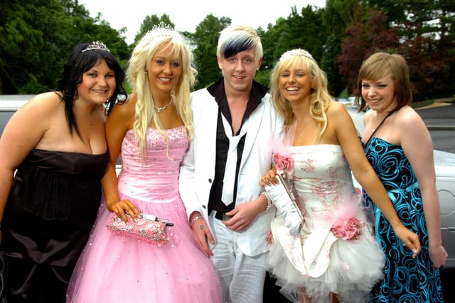 More fabulous gowns and this time a white suit ready to grace the red carpet at the Archbishop Temple leavers prom at The Pines Hotel in 2008