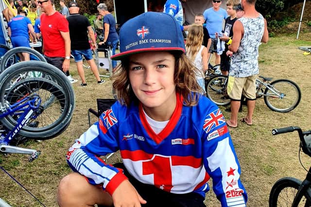 10-year-old Freddie Parkinson from Penwortham is a National and British BMX Champion