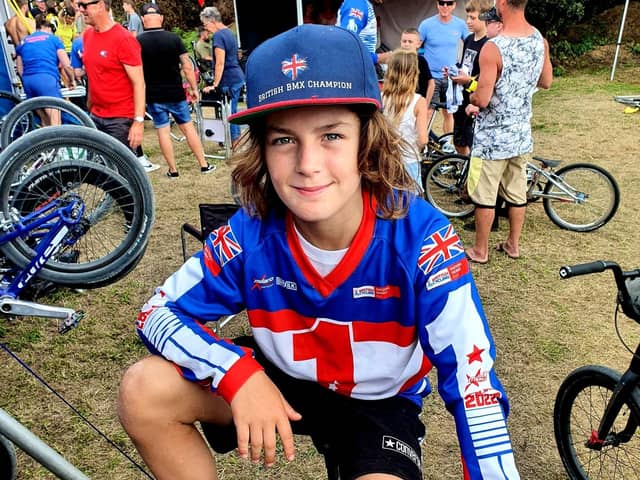 10-year-old Freddie Parkinson from Penwortham is a National and British BMX Champion