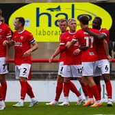 Adam Mayor (second right) has starred for the Shrimps Picture: Jack Taylor