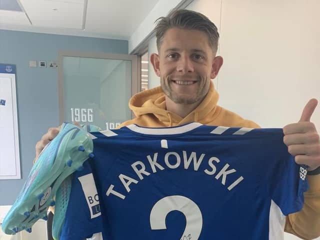 A signed Tarkowski shirt has been donated.