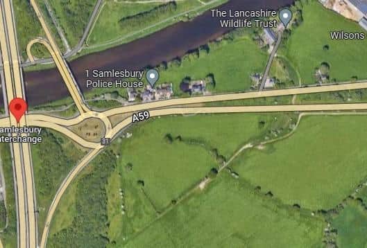 The A59 heading Eastbound from J31 of the M6 reopens after eight hour closure due to a crash