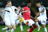 Jordan Slew found the net again for Morecambe in midweek Picture: Eddie Keogh/Getty Images