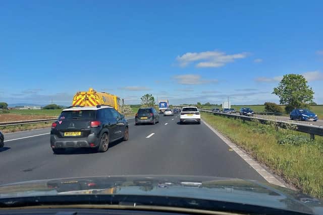 Motorists experienced delays of around ten minutes, according to the AA.