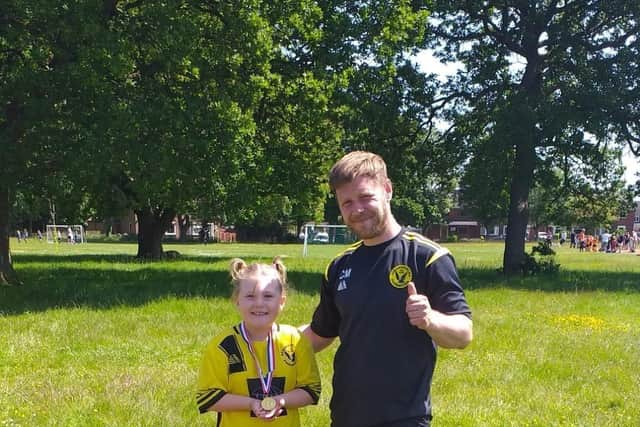 Junior league football coach Christopher Murray says youngsters like his daughter, Winnie, need more 3G pitches so the Preston weather does not keep putting paid to their games and training