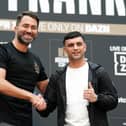 Jack Catterall poses for photographers with promoter Eddie Hearn