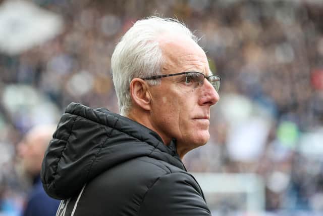 Blackpool manager Mick McCarthy watches on
