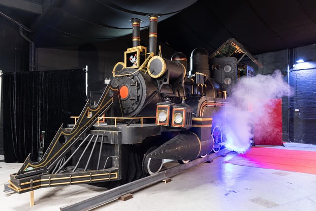 Lifesize replice of the time travelling train