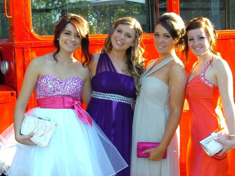 Penwortham Girls High School Prom at Pines Hotel - from left, Phillipa Teasdel, Lisa Timms, Sally Calder and Emma Bailey