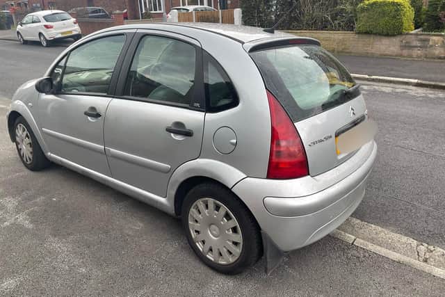 The unlicensed driver of this Citroen C3 was stopped in Stanley Avenue, Leyland after a brief police chase. The vehicle seized was seized for having a cracked windscreen
