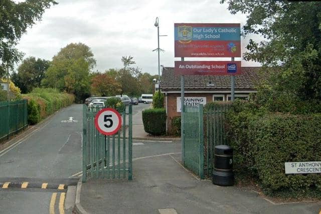 Our Lady's Catholic High, in Fulwood, will not open as expected next week (image: Google)