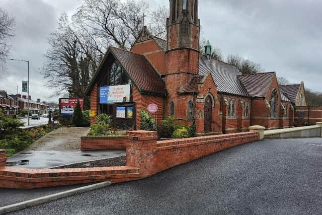 Completion and reinstatement around the church.