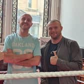 Burnley boxer Jack Dugdale (right) and gym owner Seamus Devlin (left) have helped to get homeless man Sam Basford off the streets in a massive gesture of kindness