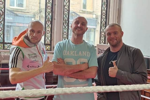 Burnley boxer Jack Dugdale (right) and gym owner Seamus Devlin (left) have helped to get homeless man Sam Basford off the streets in a massive gesture of kindness