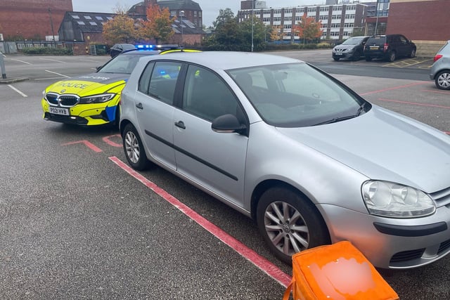 The driver of this VW Golf was stopped off New Hall Lane in Preston after he tried to evade a police patrol.
The driver had insured the vehicle to Kent even though he lives in Preston. The insurance company were contacted and due to misrepresentation they confirmed no policy was in place
The car was seized.