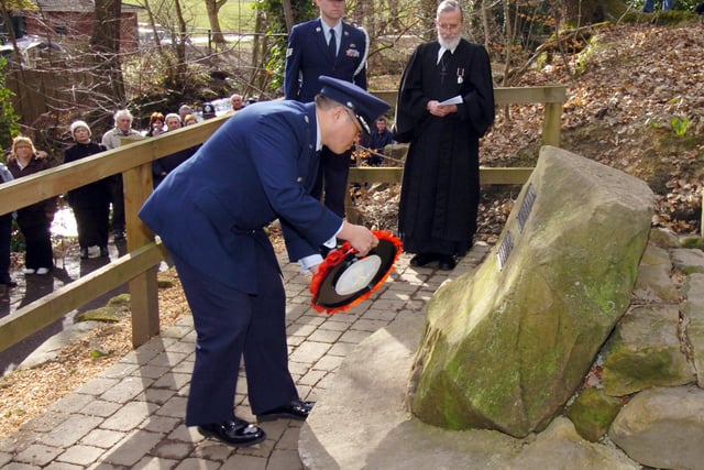 Colonel Kevin Wong USAF of the United States Air Force at the wreath laying ceremony in Endcliffe Park