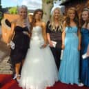 From left, Georgia Cookson, Sophie Heyworth, Laura Mitchell, Gina Crompton and Alex Ross at the Corpus Christi Catholic Sports College Prom at Barton Grange