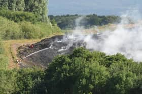 A "large amount of landfill waste" went up in flames at a waste management site in Buckshaw Village