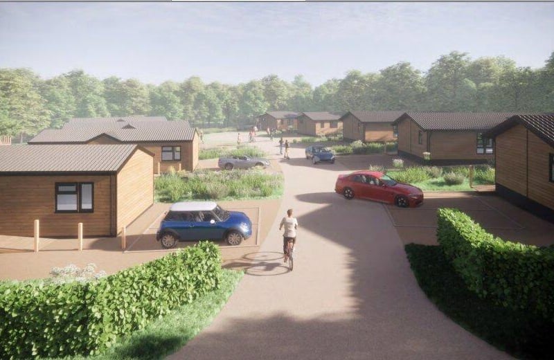 The lodges will be laid out along curved street patterns, wherever possible (image: FWP Limited, via Preston City Council planning portal )