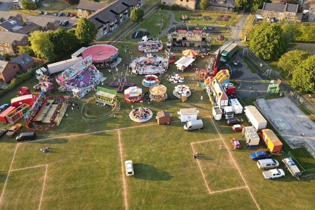 Bird's Eye view of the fairground. Picture: Jed Walker.