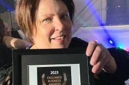 Owner Lisa with the award. Photo: Natalie Travis