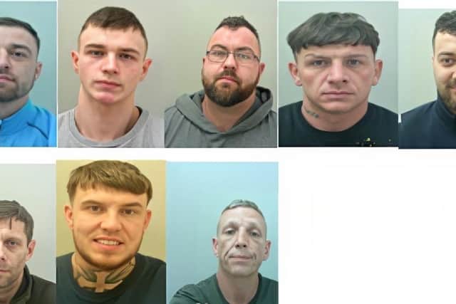 Top row legft to right: Martin Crawford, Michael Kent, Michael Brennan, Liam Heaton, Orte Spahai. Bottom row: Sean Mertimer, Robert Ganley, Stephen Forsyth
