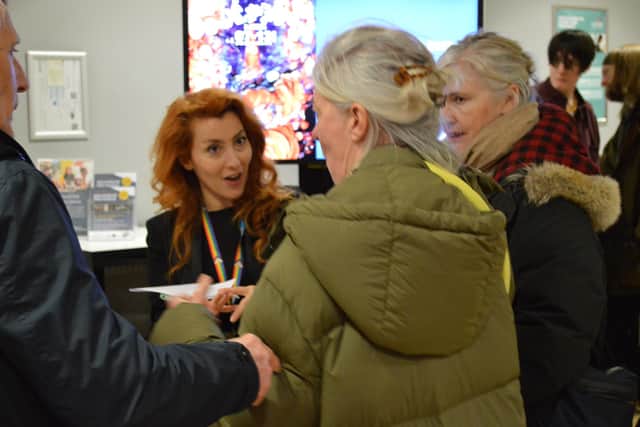 Sofia at one of Worldwise Learning Centre's public engagement events, the International Film Festival in March 2023.