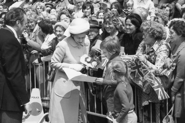 A special peal of bells run at the Parish Church in Preston to mark the arrival of Her Majesty in 1977. She arrived in Preston during a goodwill tour of England. It was estimated that one quarter of a million Lancastrians cheered the Royal on her journey round the town