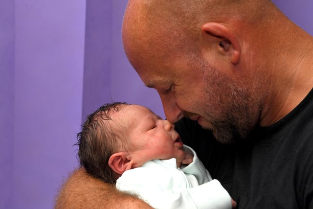Teddy Derek Booth, born at Royal Preston Hospital on June 4th, at 00:14, weighing 7lb 6, to Rebecca and Simon Booth of Chorley