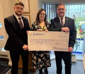 David and his Son Joe, officially presented their cheque to Laura Carr, a representative of the charity on Monday 13th January 2025 at their office In Tarleton, Preston.