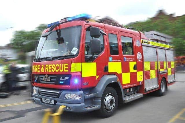 Six fire engines tackled the blaze at The Striped Pig Company on Creamery Industrial Estate, off Kenlis Road in Barnacre at 8pm on Monday, October 24