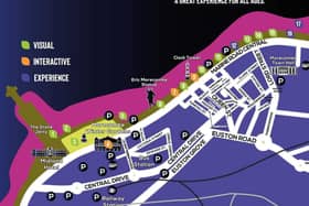 Organisers Morecambe Sparkle CIC have released a map of the light trail.