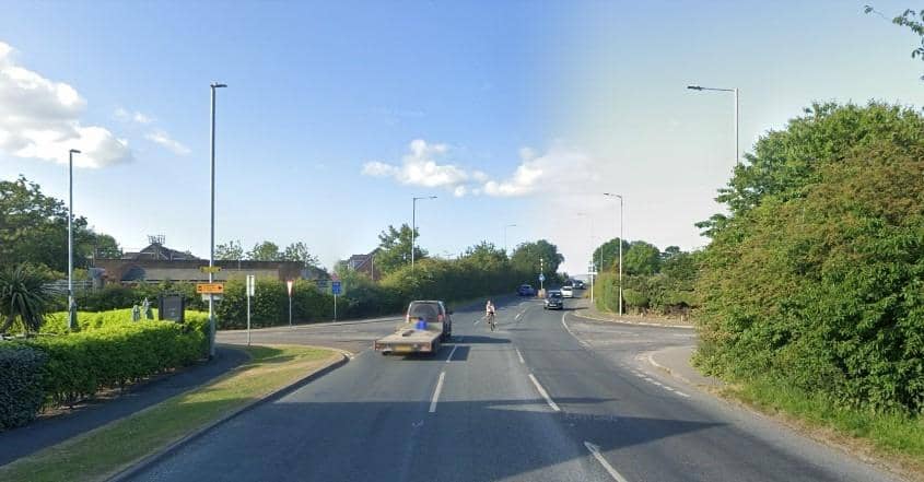 Traffic was building following a crash on the A6 near Bellflower pub in Garstang (Credit: Google)