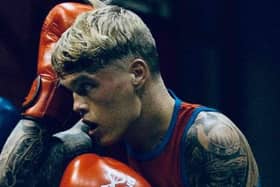 Corey in amateur boxing action