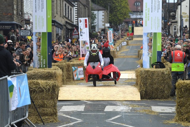 All manner of vehicles tackled the Longridge Soap Box Derby course.