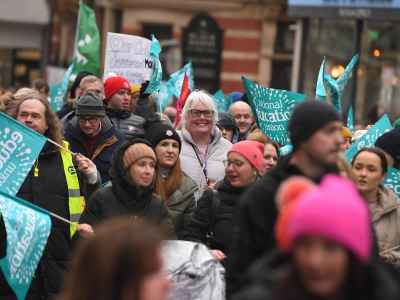 Trade unions gathering at Preston Flag Market