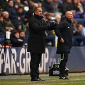Cardiff City manager Sabri Lamouchi (left) gestures on the touchline at Deepdale